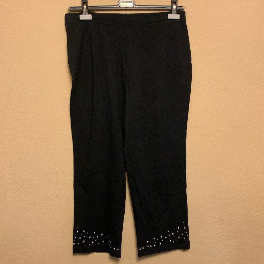 Quacker Factory Women’s High-Rise Stretch Leggings Size M (32x22) Black